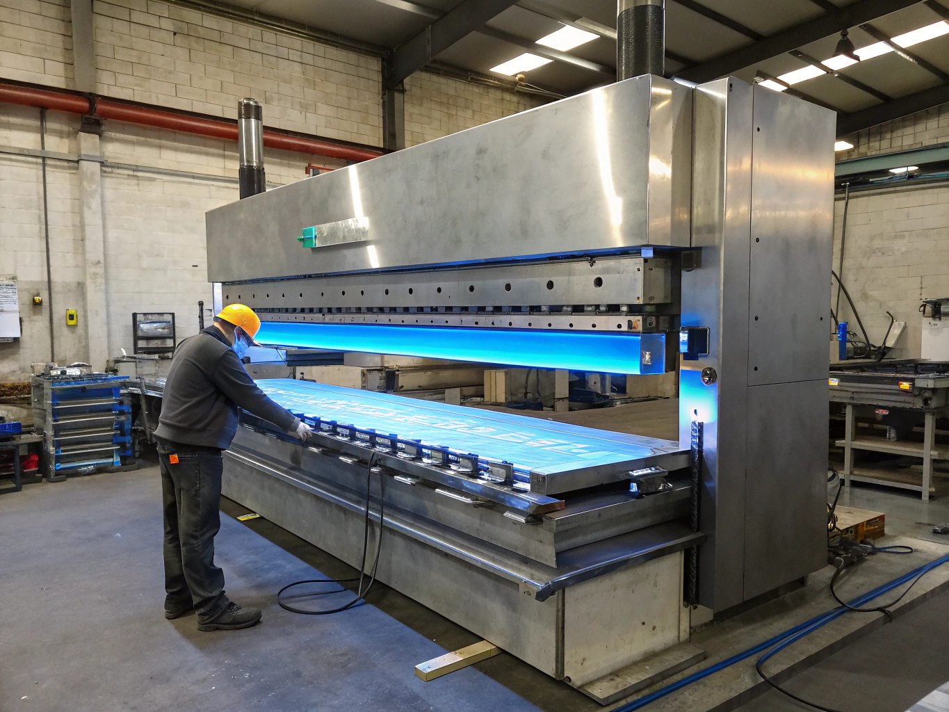 Machine industrielle dégraissée après intervention
